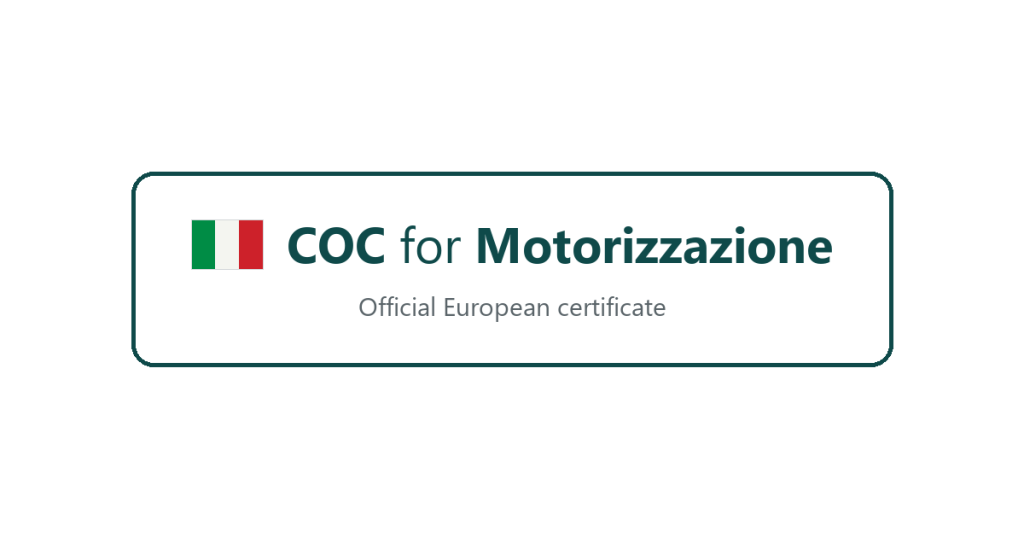 How to Register an Imported Car in Italy: Motorizzazione Civile, COC & Fees (2026 Guide)